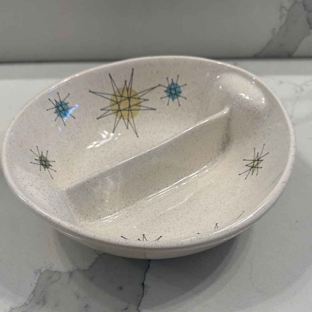 Franciscan Starburst Divided Ceramic Dish